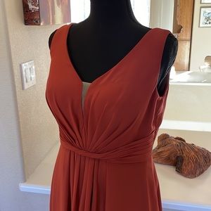 Azazie, Rust/brick colored bridesmaid/formal dress